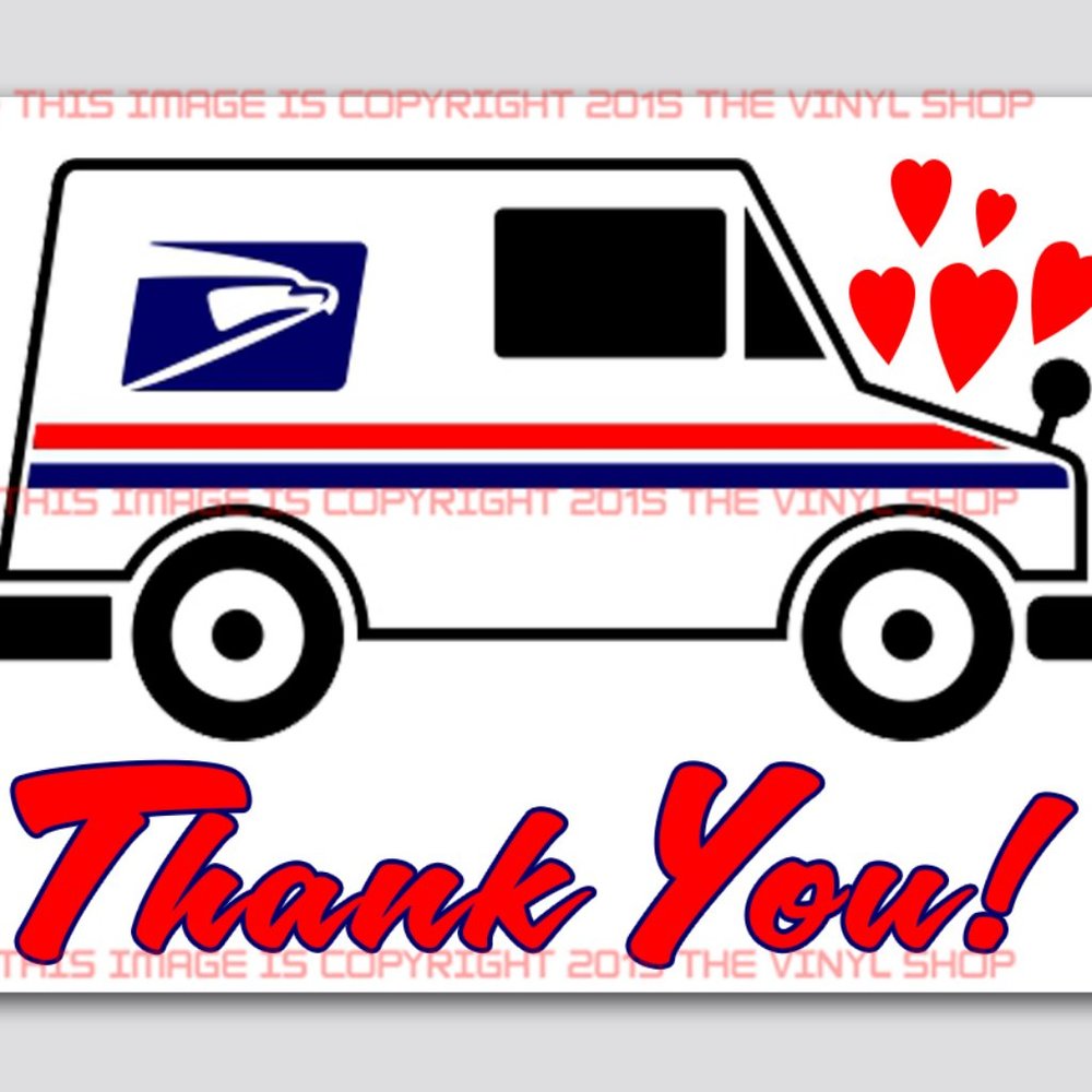 Post Office Mail Box Thank You Mailbox Decal